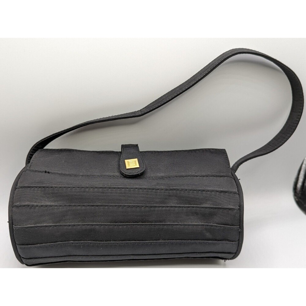 Herve Leger Paris Black Fabric Purse Bag Handbag